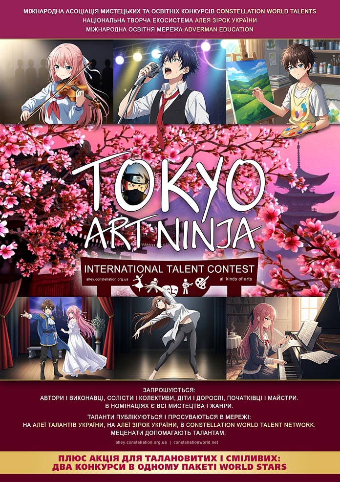 Конкурс Tokyo Art Ninja для авторів і виконавців усіх мистецтв