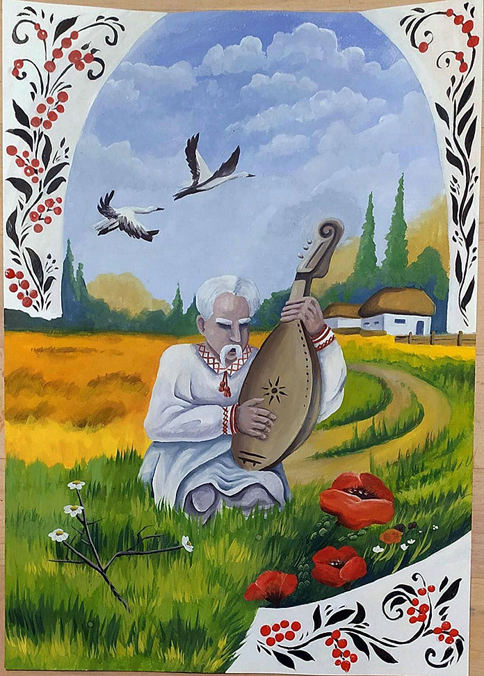 "Кобзар у квітучому полі" (Valeria Borysenko)