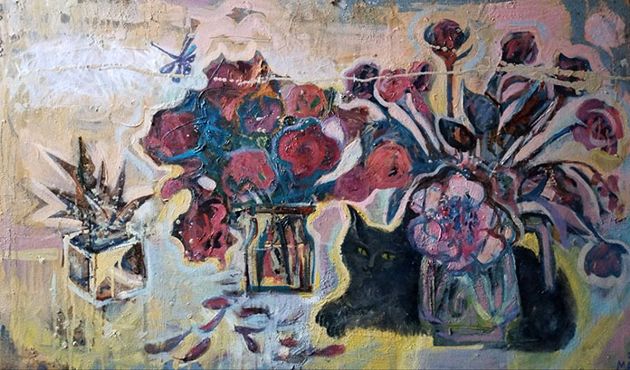 "Квіти і кіт" (Марина Ляшенко-Тарасовець)