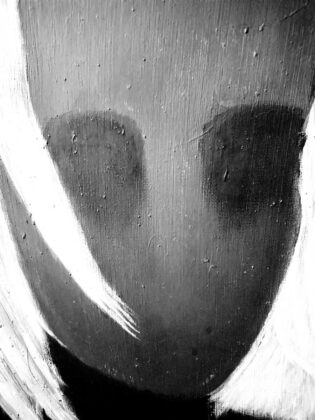 "self-potrait drawn with a finger" (Natasha Orlova)