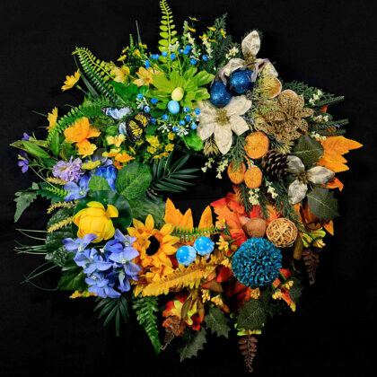 Decorative door wreaths FOUR SEASONS (Olena Rikunova)