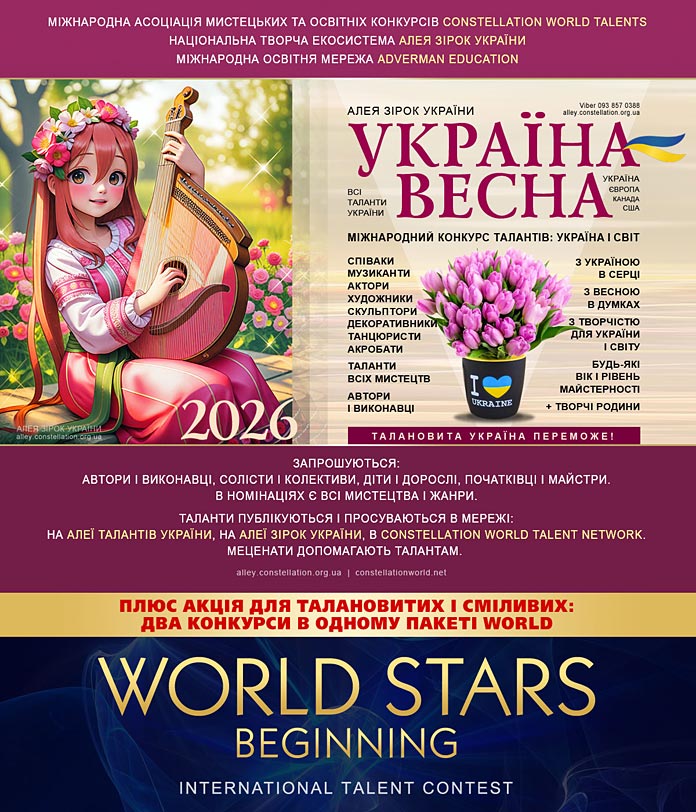 УКРАЇНА-ВЕСНА 2026 – міжнародний конкурс талантів