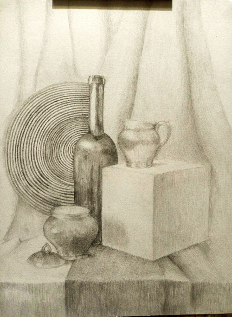 "Натюрморт з кубом" (Владислава Бардакова)